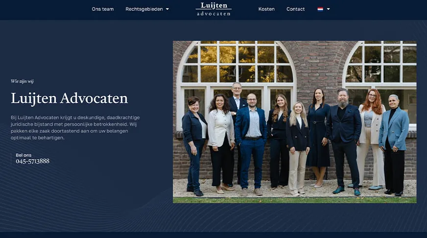 Website van Luijten Advocaten, gemaakt door 043WEB